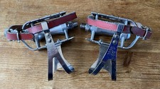SR SP-150 Quill Pedals - Ale Rapid Clips / Gran Premio Leather Straps - Serviced