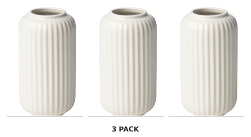 White ceramic ribbed - 3,