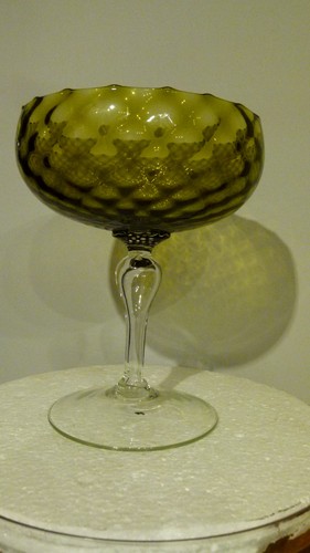 Vintage empoli olive glass - olive,