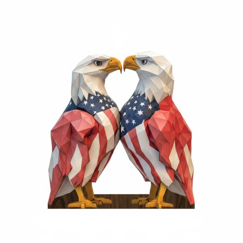 Wooden eagle table decor - wooden,