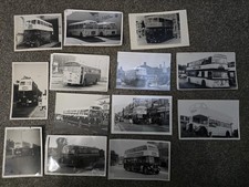 13x Black And White Old Bus