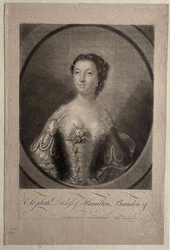 Antique mezzotint engraving - antique,