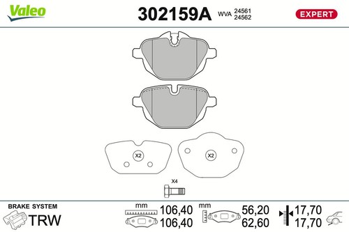 Rear axle 302159a brake - rear,