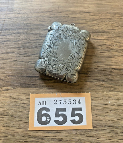 Antique albo silver vesta case - antique,