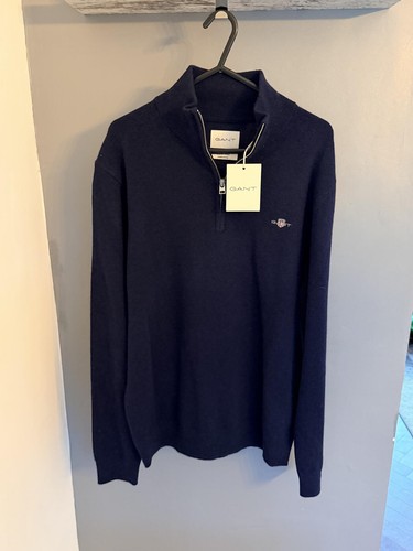 Gant lambswool half zip jumper - gant,