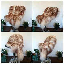 Luxury Icelandic Sheepskin Rug/Skin/ With Brown Tips