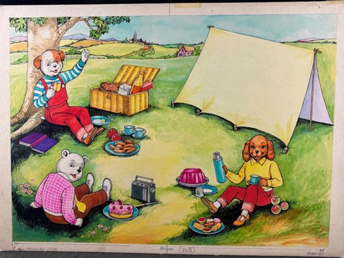 C1980 original watercolour - c1980's,