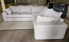 DFS Corner Sofa -Lovise 3 Corner 3 Sofa, Jagger Pewter Silver/Grey RRP £1999