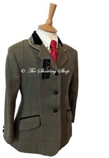 SMART CHILDS/ MAIDS DUBLIN CAMBRIDGE GREEN TWEED SHOWING JACKET SIZE 30