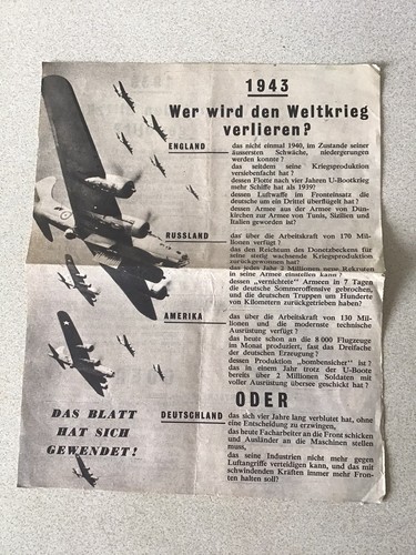 Ww2 propaganda leaflet - leaflet, “wer