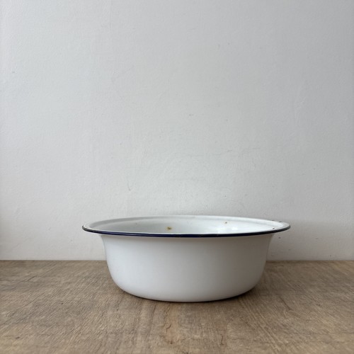 Vintage large enamel bowl - vintage,