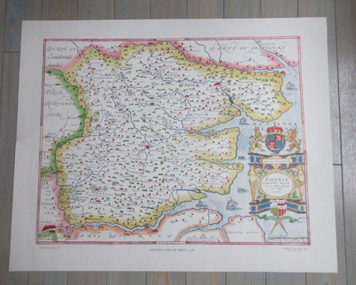Saxton map essex 1576 50x - saxton's,