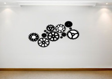 Gears and cogs wall vinyl