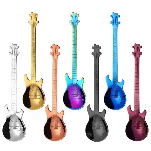 Silver stainless steel guitar - silver,