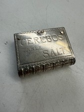 RARE VINTAGE ADVERTISING MATCH VESTA CASE - CEREBOS TABLE SALT - IN FORM OF BOOK