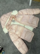 Light pink Moncler coat, cream