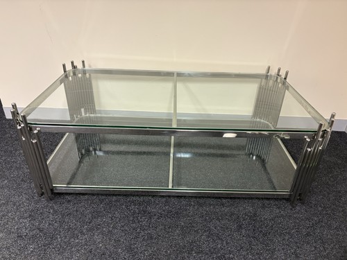 Vintage glass and chrome - glass,