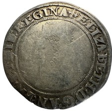 Tudor, Elizabeth I, Shilling, MM Cross Crosslet, Aylesbury Hoard  Lot 96