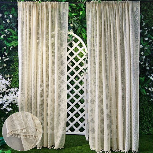 Lace curtain sheer - curtain,