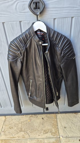 Mens superdry black leather - black,