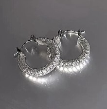 Silver Huggie Hoop Clip