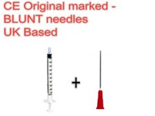 1ml TERUMO syringe + BLUNT sterile blister sealed needle CE marked FREE POSTAGE