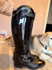 Celeris black patent dressage