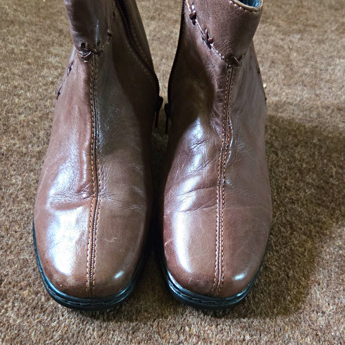 Pavers brown leather ankle - brown,