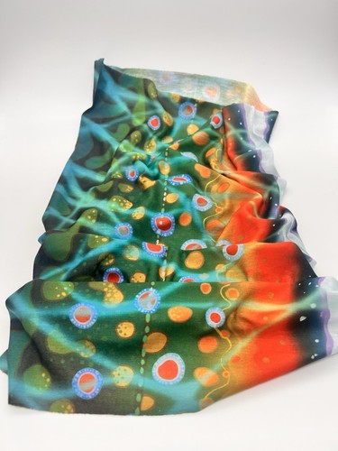 Brook trout pattern neck - trout,