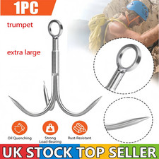 Extra Large 3 Claw Grappling Hook Climbing Hook Stainless Steel Grapnel Hook UK