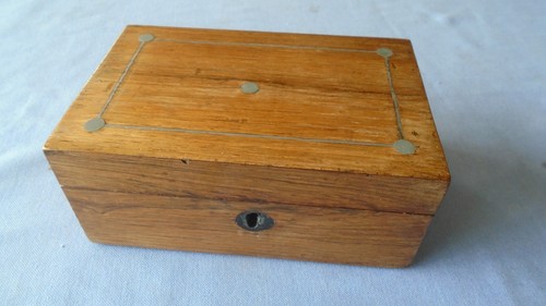 Vintage mahogany inlaid box - vintage,