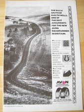 AVON ROADRUNNER TYRES B4520 SOUTH OF BUILTH WELLS 1988 ADVERT A4 FILE 33