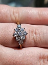 18ct gold cluster diamond ring