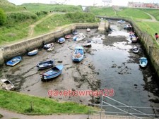 PHOTO  SEATON SLUICE HARBOUR VIEWED FROM THE A193 BRIDGE OVER THE SEATON BURN TH