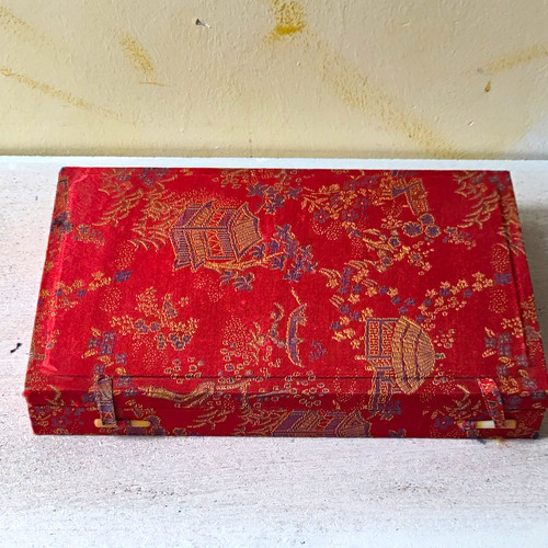 Calligraphy set red brocade - calligraphy,