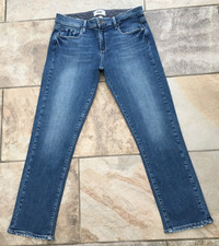 Womens Paige BRIGITTE Skinny Boyfriend Crop Blue Stretch Denim Jeans - Size 26