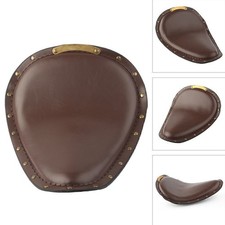 For Harley Bobber Chopper Custom Curious Brown Vintage Leather Solo Driver Seat