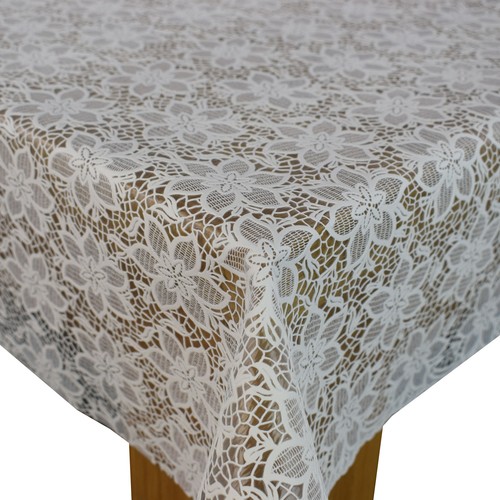 Precious white pvc lace - white, vinyl