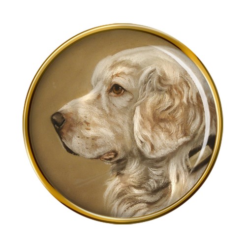 Clumber spaniel dog lapel - clumber,