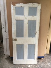 Antique Reclaimed Pine Victorian 6 Panelled Door 30 3/4” X 73 1/2” X 1 1/4’