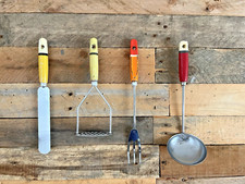 4 PRESTIGE SKYLINE 50'S KITCHEN UTENSILS LADLE FORK PALETTE KNIFE POTATO MASHER