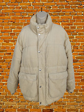 ZARA COUNTRY CREAM COAT JACKET L/XL COTTON WOMEN PADDED CORDUROY PUFFER LARGE XL