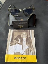 Authentic Moscot Lemtosh Sunglasses, Sage With Denim Blue Tint, Size 44