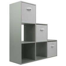 Grey 3 Tier 3 White Cube