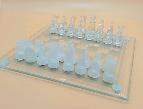 Miniature glass chess set - miniature,