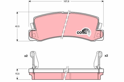 Gdb1168 brake pad set disc - set,,