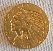 1911-S $5 Gold Half Eagle