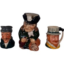 Set of 3 Vintage Hand Painted