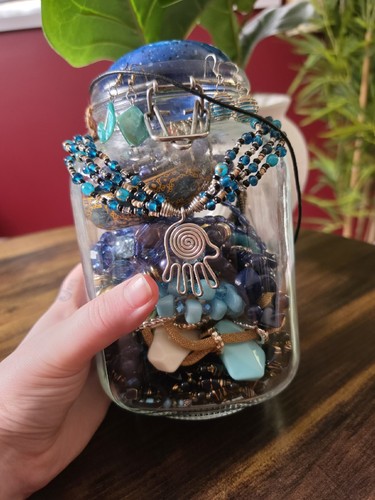 Large glass mystery jewellery - mystery,