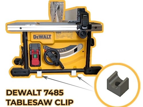 Dewalt dwe7485 table saw clip - table,
